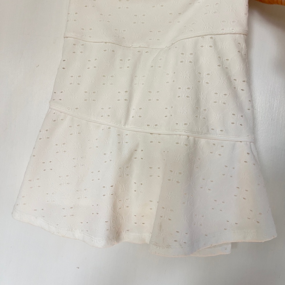 Shabby Chic White Eyelet Mini Skort